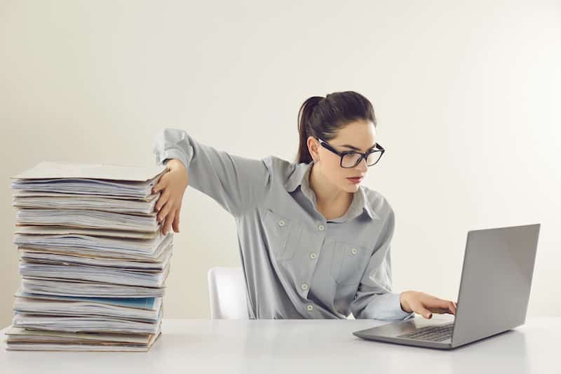 Seven steps to organizing documents, including financial documents